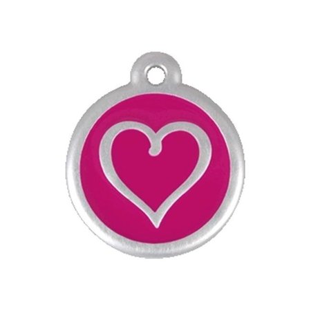 RED DINGO Red Dingo 06-TH-HP-SM QR Tag Premium Heart Hot Pink; Small 06-TH-HP-SM